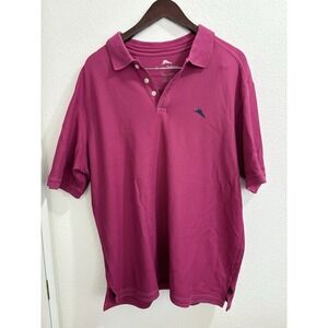 Tommy‎ Bahama Pink Size XL Men's Polo Shirt Golf Shirt